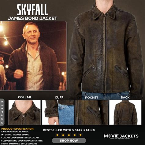 skyfall jacket replica|james bond leather jacket skyfall.